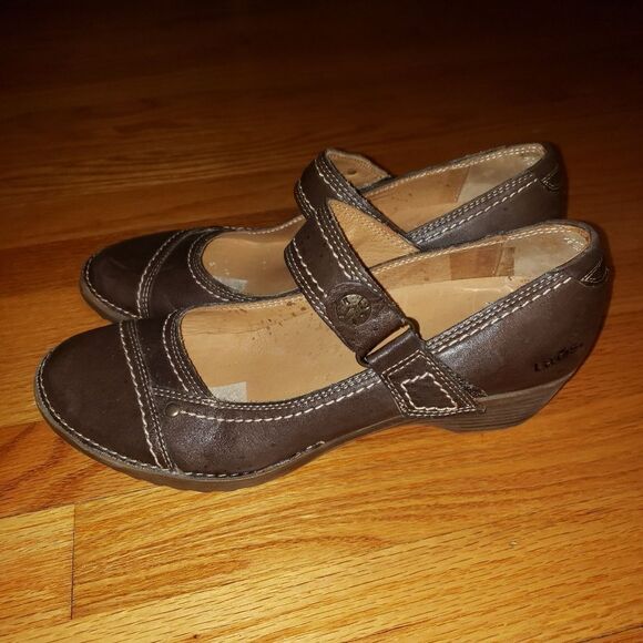 Taos brown leather Maryjane wedges - Picture 3 of 7